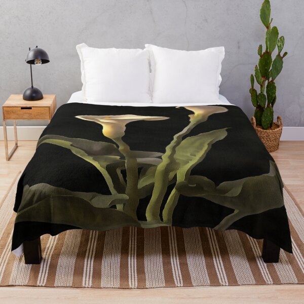 Item preview, Surreal Easter Lilies On A Black Background designed and sold by taiche.