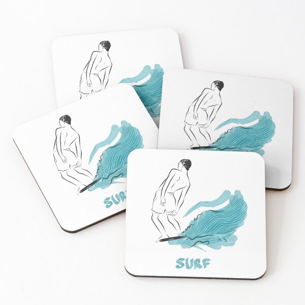 Item preview, SURFING long boarding style - drawing  designed and sold by Tropical Blood.