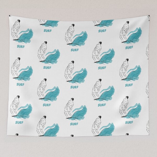 Item preview, SURFING long boarding style - drawing  designed and sold by Tropical Blood.