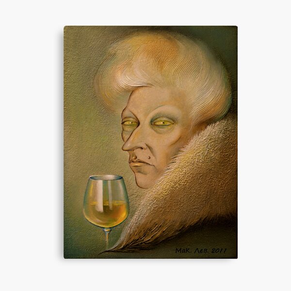 The white dry. Black envy has yellow eyes. Canvas Print