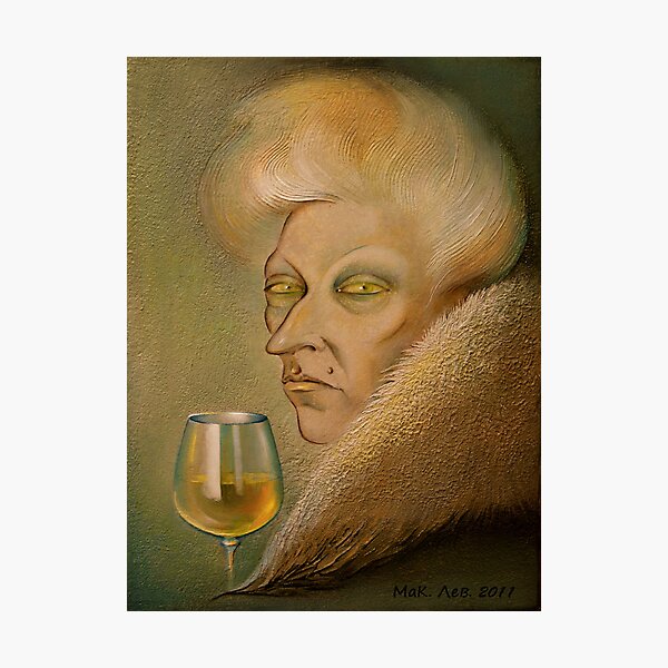 The white dry. Black envy has yellow eyes. Photographic Print