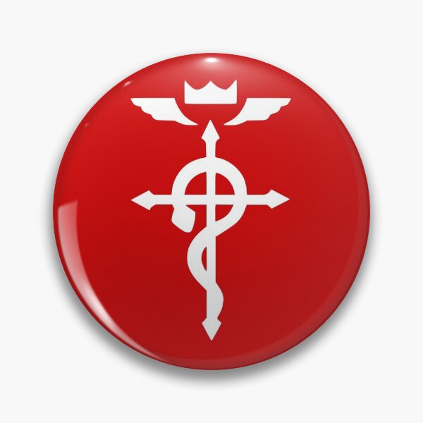 Flamel Cross red and white- Fullmetal alchemist Pin