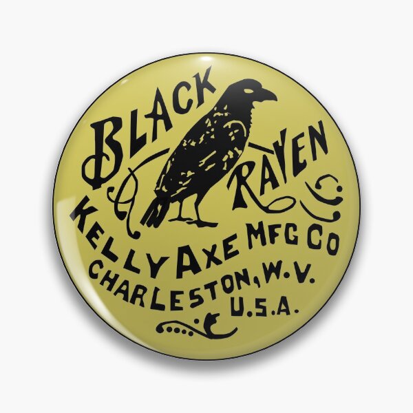 Item preview, Black Raven Kelly Axe Co. Antique Axe Logo Sticker- Axe throwing, Axe junkies, Axes designed and sold by Wanderlust Designs.