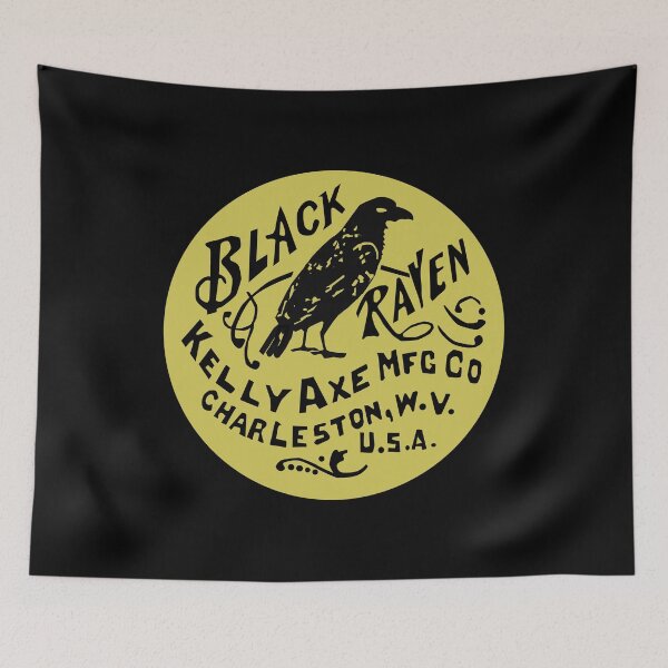 Item preview, Black Raven Kelly Axe Co. Antique Axe Logo Sticker- Axe throwing, Axe junkies, Axes designed and sold by Wanderlust Designs.