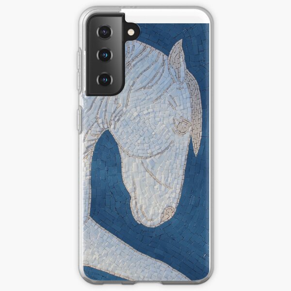White Horse Mosaic by Sue Kershaw Samsung Galaxy Soft Case