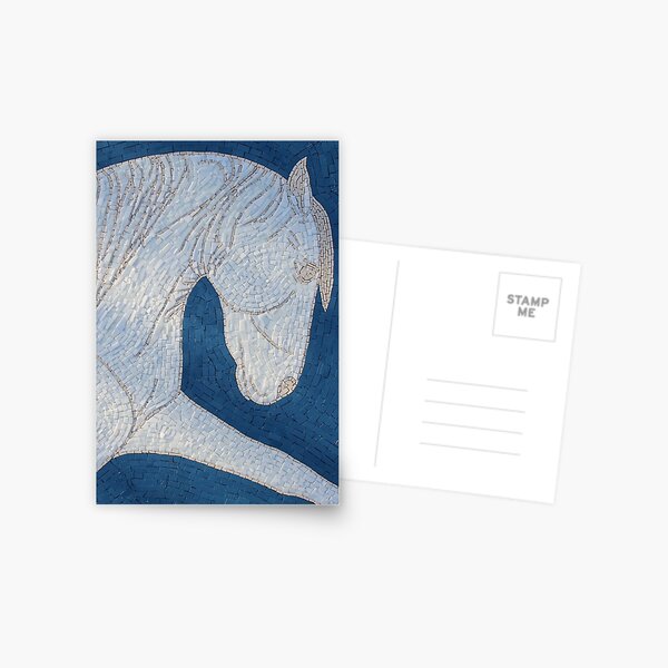 White Horse Mosaic by Sue Kershaw Postcard