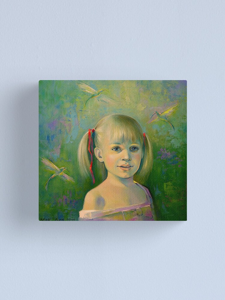 Thumbnail 1 of 3, Canvas Print, Humming-bird. designed and sold by levinart.