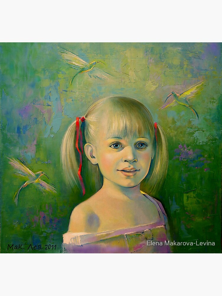 Thumbnail 3 of 3, Canvas Print, Humming-bird. designed and sold by levinart.
