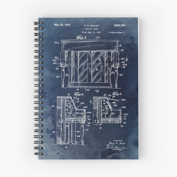 Item preview, 114 UPRIGHT PIANO Patent Year 1935 02 designed and sold by drawspots.
