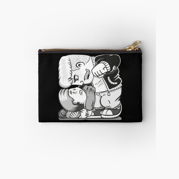 Item preview, Illustration of a child suffering bullying from a quarrelsome bully, BLACK IN WHITE. Ideal for catalogs, information and institutional material designed and sold by LucianoCosmo.