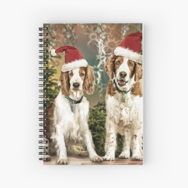 Welsh Springer Spaniels - Naughty or Nice Christmas Spiral Notebook