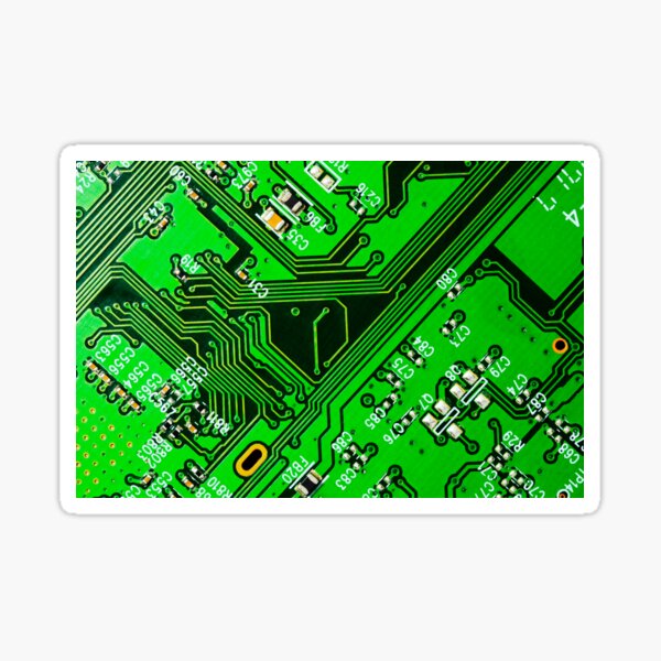 Green circuit board Sticker