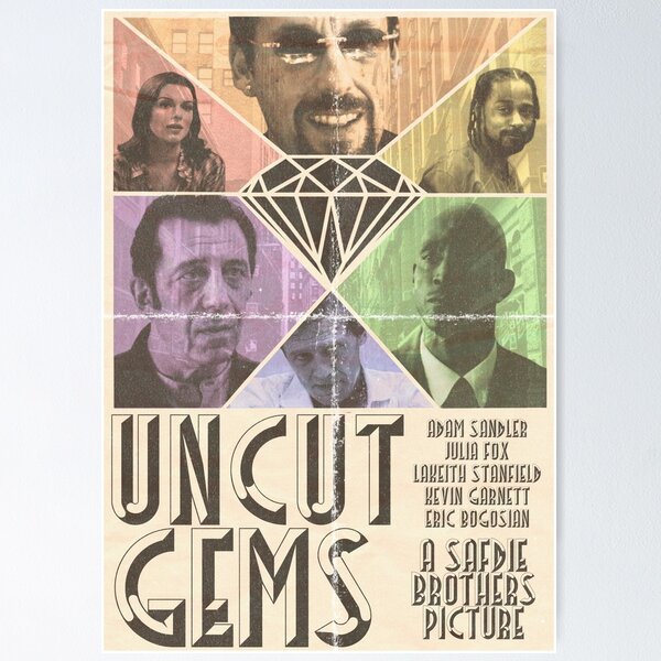 Item preview, Not Uncut Gems retro 1970’s poster designed and sold by colsaboss.