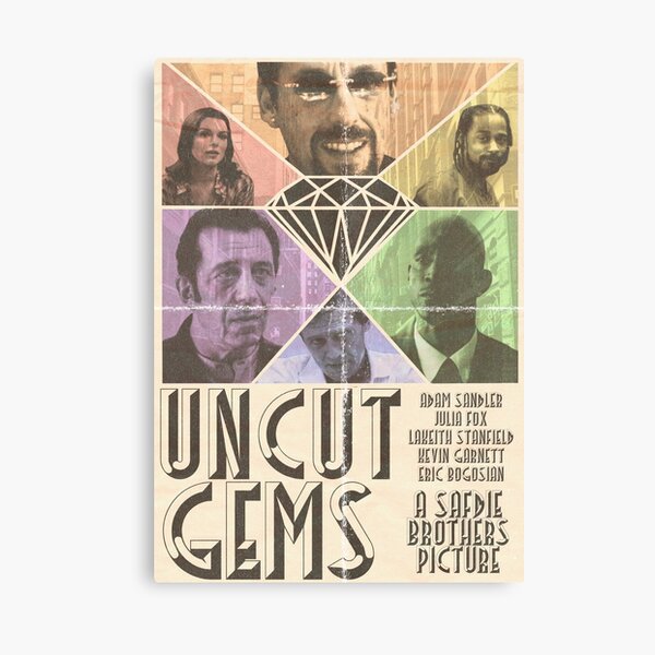 Affiche rétro des années 1970, Un Uncut Gems Impression sur toile