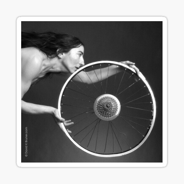 Wheel Series "one might feel like flying on a wheel" Sticker