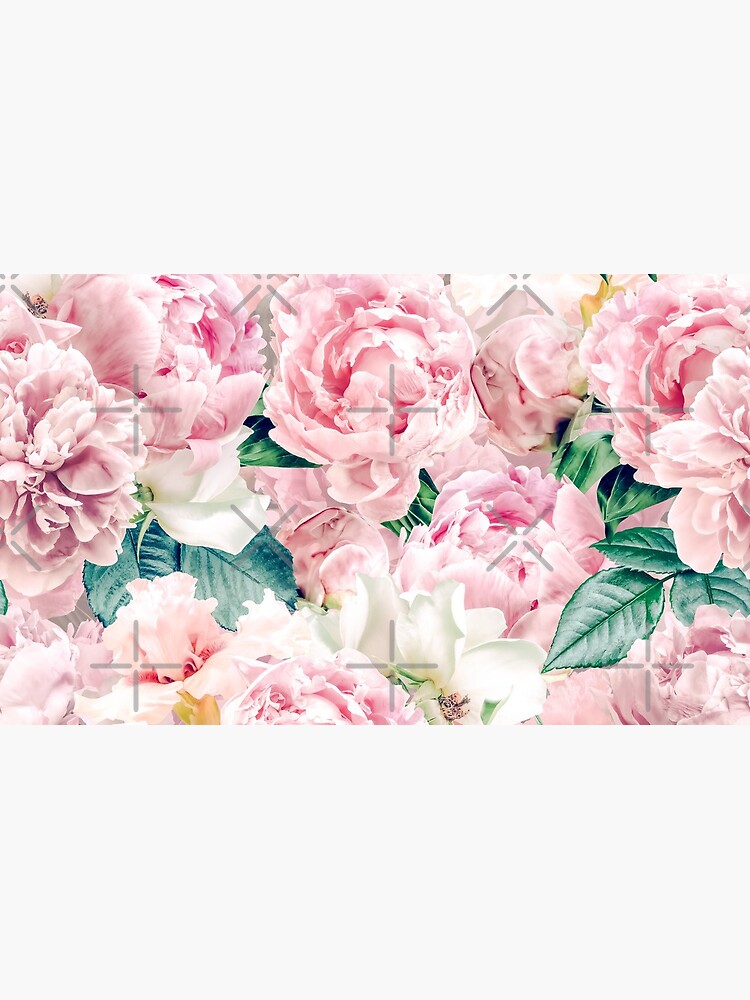 Vintage Blush Real Peonies Pattern by UtArt
