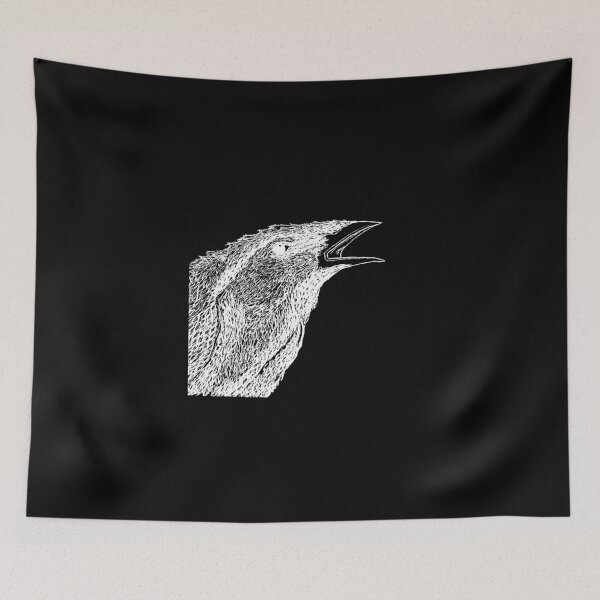 Item preview, corbeau blanc sur fond noir designed and sold by Bastien-23.