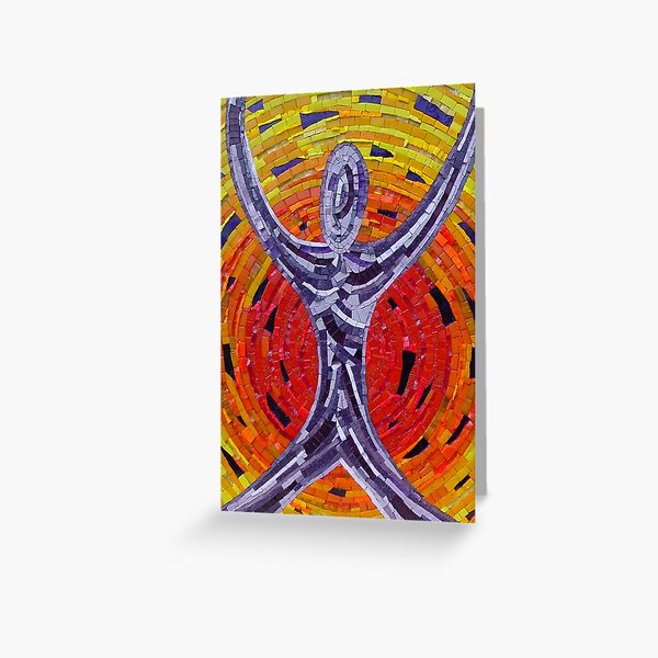 Growth Mosaic by Sue Kershaw Greeting Card