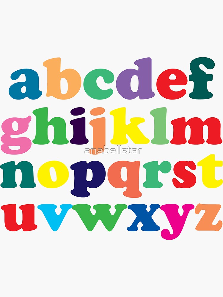 The Colorful Alphabet Classic Round Sticker