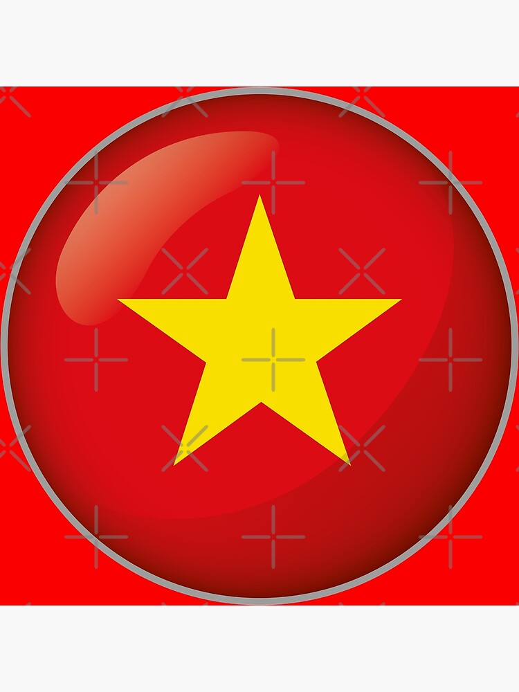 Carte de vœux for Sale avec l'œuvre « Icône représentant une épingle avec  le drapeau du Vietnam. Idéal pour les catalogues de matériaux  institutionnels et la géographie » de l'artiste LucianoCosmo