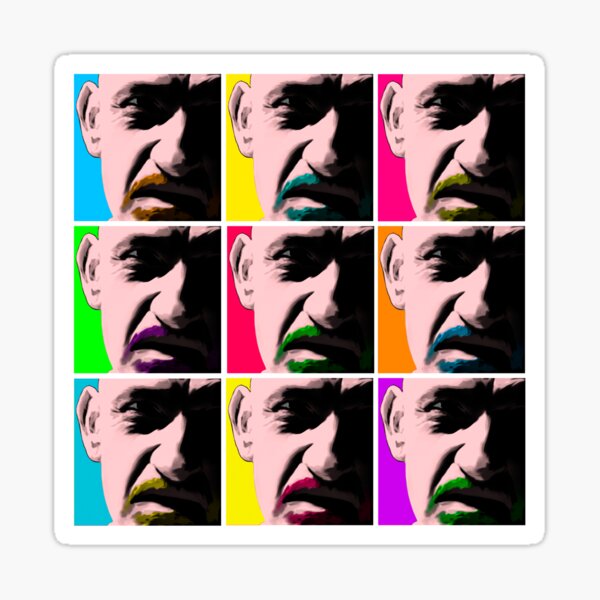 Don Logan Sexy Beast Warhol inspired Pop Art Sticker