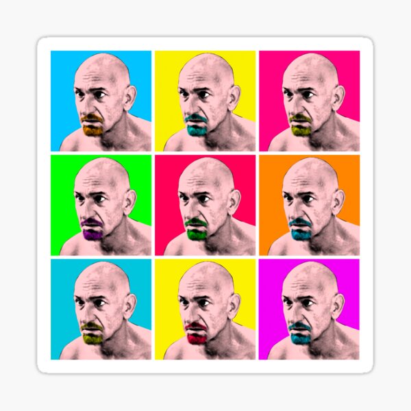 Don Logan Sexy Beast Warhol inspired Pop Art Sticker