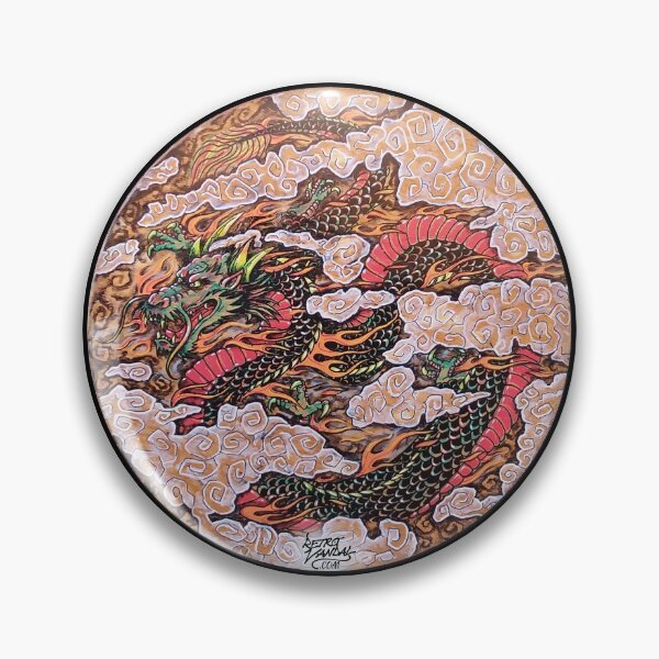 Item preview, Tattoo Style Dragon Irezumi Oriental Japanese Hand Drawn designed and sold by RetroVandal.