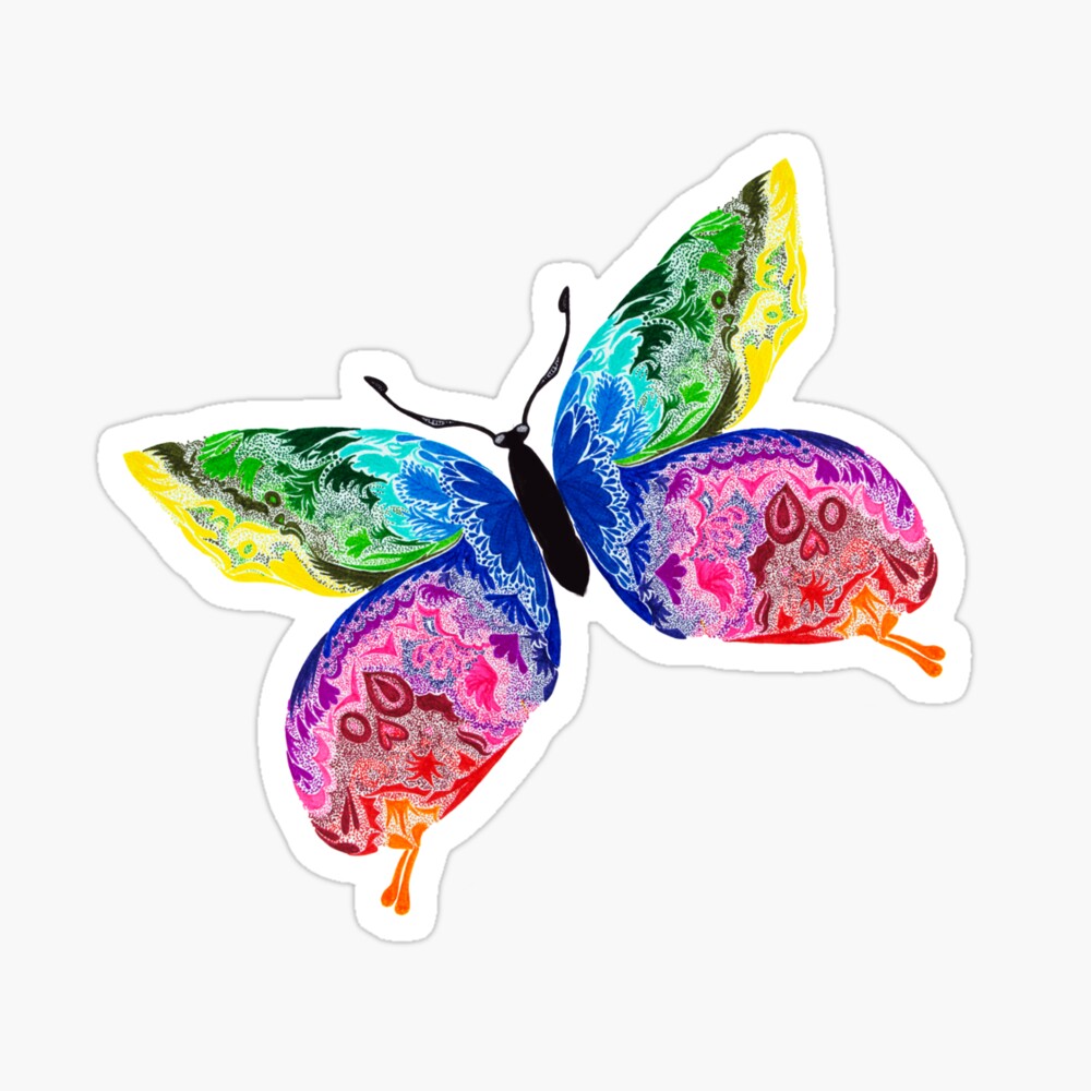 Rainbow Butterfly LV Poster