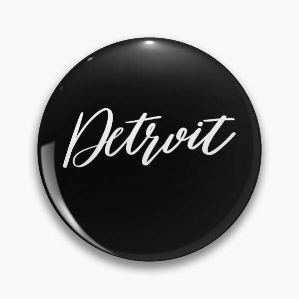 Item preview, Detroit -  Hand lettered modern script - White on Dark background designed and sold by Ilze Lucero.