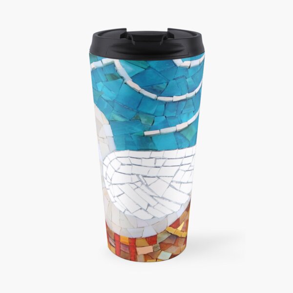 Seagull mosaic by Sue Kershaw Travel Mug