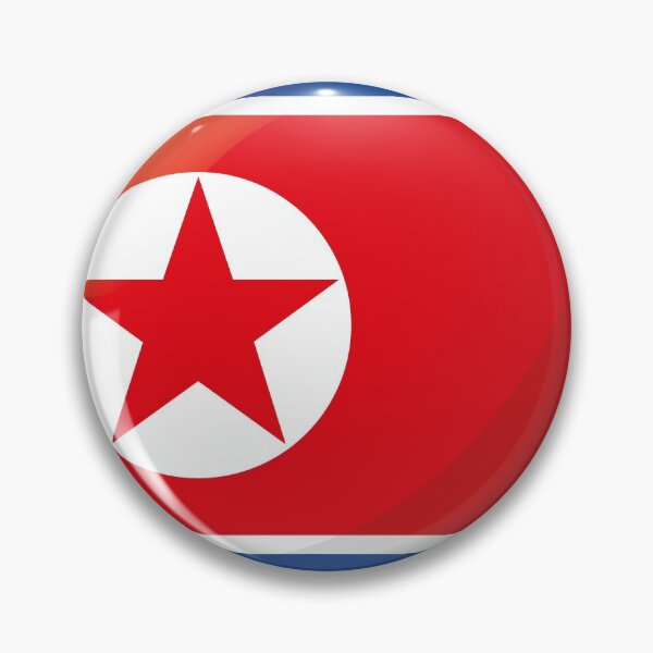 Item preview, Icon representing button flag of North Korea. Ideal for catalogs of institutional materials and geography designed and sold by LucianoCosmo.