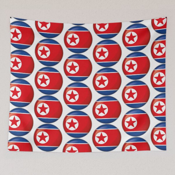 Item preview, Icon representing button flag of North Korea. Ideal for catalogs of institutional materials and geography designed and sold by LucianoCosmo.