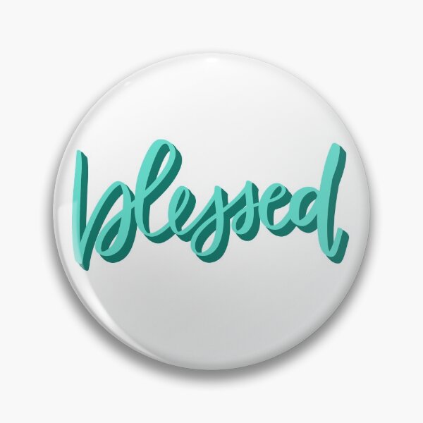 Item preview, Blessed -  hand lettered scripted word designed and sold by Ilze Lucero.