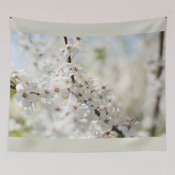 Item preview, White cherry flowers designed and sold by lena-maximova.