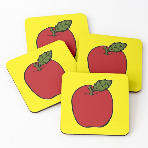 Item preview, Tasty big red apple yellow pattern designed and sold by tetibright.