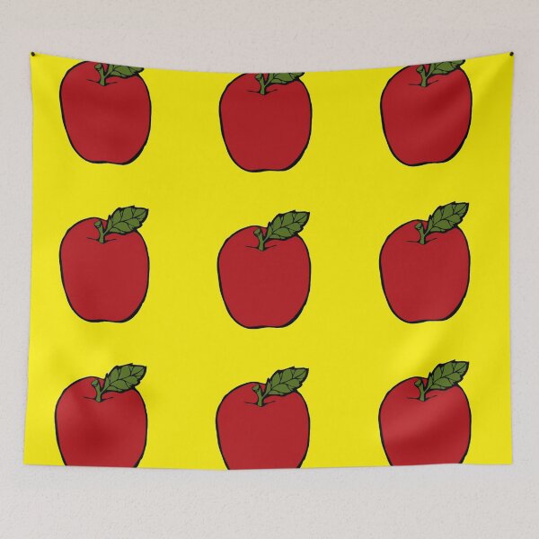 Item preview, Tasty big red apple yellow pattern designed and sold by tetibright.