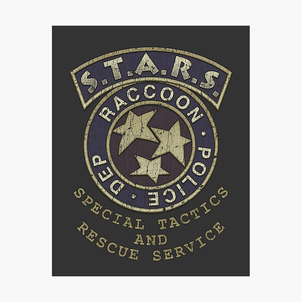 RESIDENT EVIL RACCOON POLICE DEPARTMENT SHIELD BADGE Special Tactics   Pp,840x830 Pad,1000x1000,f8f8f8.u1 