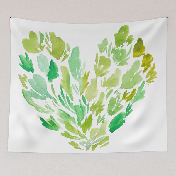 Item preview, Green Heart Watercolor art designed and sold by Ilze Lucero.