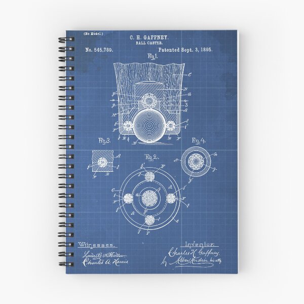 Item preview, 47 1 Ball Caster Patent Year 1895 Vintage Print designed and sold by drawspots.