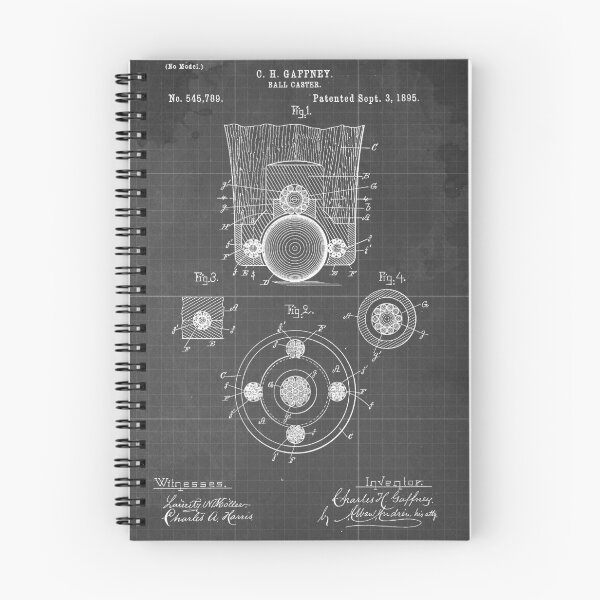 Item preview, 47 4 Ball Caster Patent Year 1895 Vintage Print Grey designed and sold by drawspots.