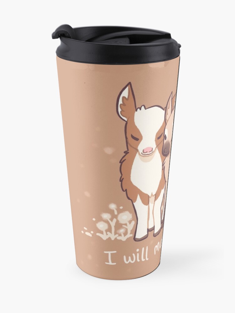 Alternate view of "When it's hard to find kindness, I will make it myself" Baby Goats Travel Coffee Mug