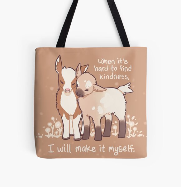 Artikel-Vorschau von "Wenn es schwer ist, Freundlichkeit zu finden, werde ich es selbst schaffen" Baby Goats, designt und verkauft von thelatestkate.