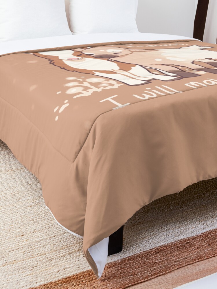 Alternate view of "When it's hard to find kindness, I will make it myself" Baby Goats Comforter