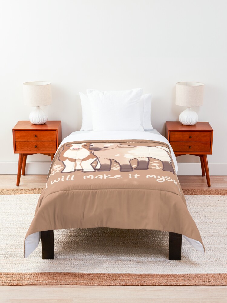 Alternate view of "When it's hard to find kindness, I will make it myself" Baby Goats Comforter