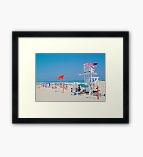 Hamptons Beach Framed Print