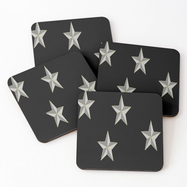 Item preview, Grey five point stars black pattern designed and sold by tetibright.