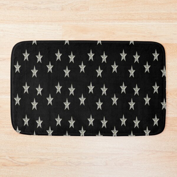 Item preview, Grey five point stars black pattern designed and sold by tetibright.