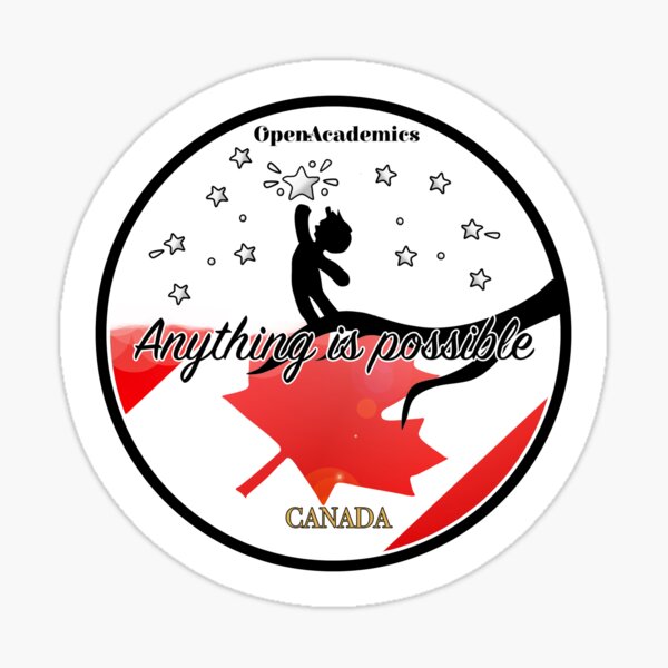 OpenAcademics Reach for the stars - Canada Sticker
