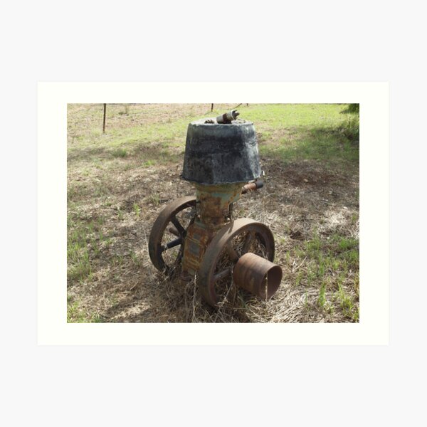 Old R.A. Lister Stationary Engine Art Print