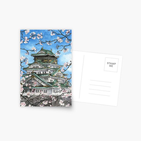Osaka Castle in Spring Postcard